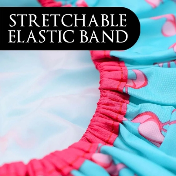 Reusable Shower Cap & Bath Cap & Lined, Oversized Waterproof Shower Caps Large - Picture 5 of 9